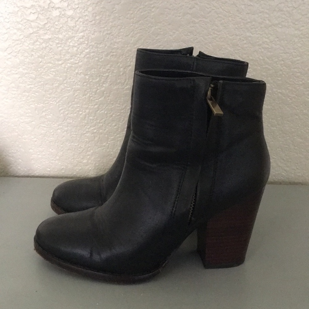Urban Outfitters Black Leather Booties